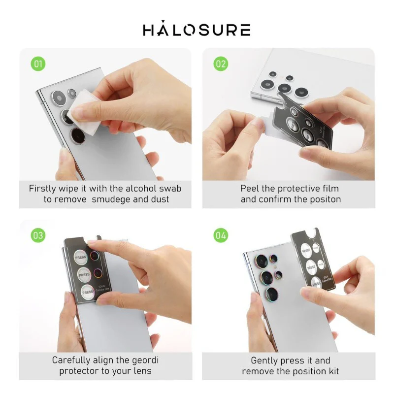 Halosure Geordi Rear Camera Lens Armour Protector (Anti-Reflection), Samsung s25 Plus - Image 2