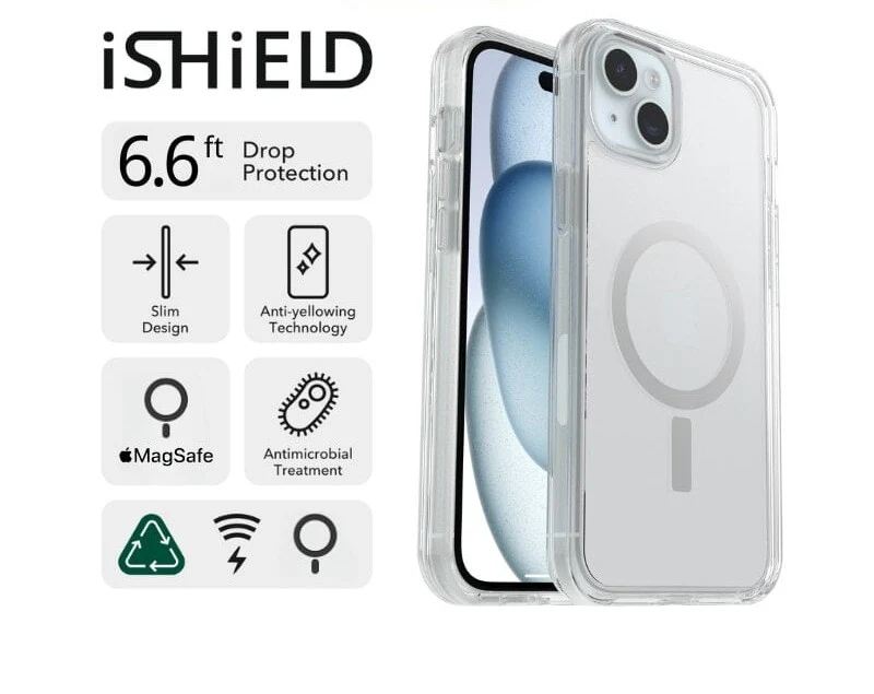 iShield [MagSafe] Crystal Palace Clear Case for iPhone 15 Plus