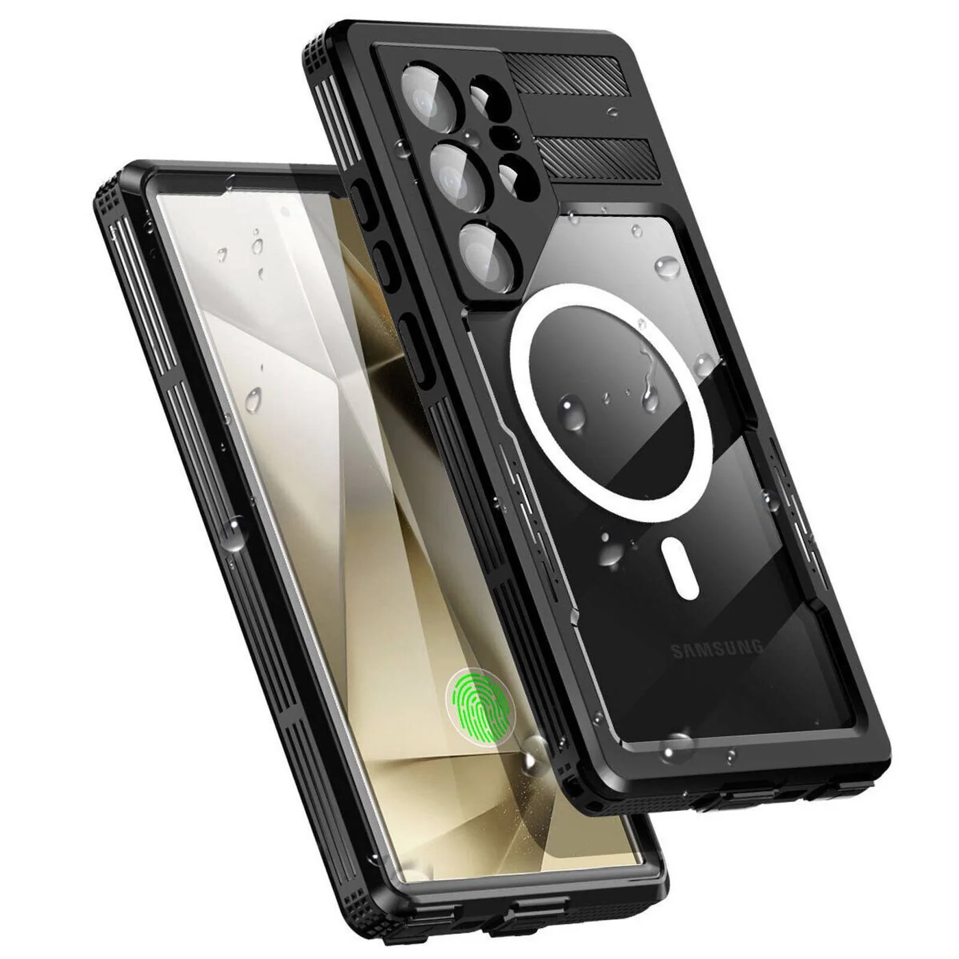 Redpepper Dot+ IP68 Waterproof Case with Magnetic Ring for Samsung Galaxy S24