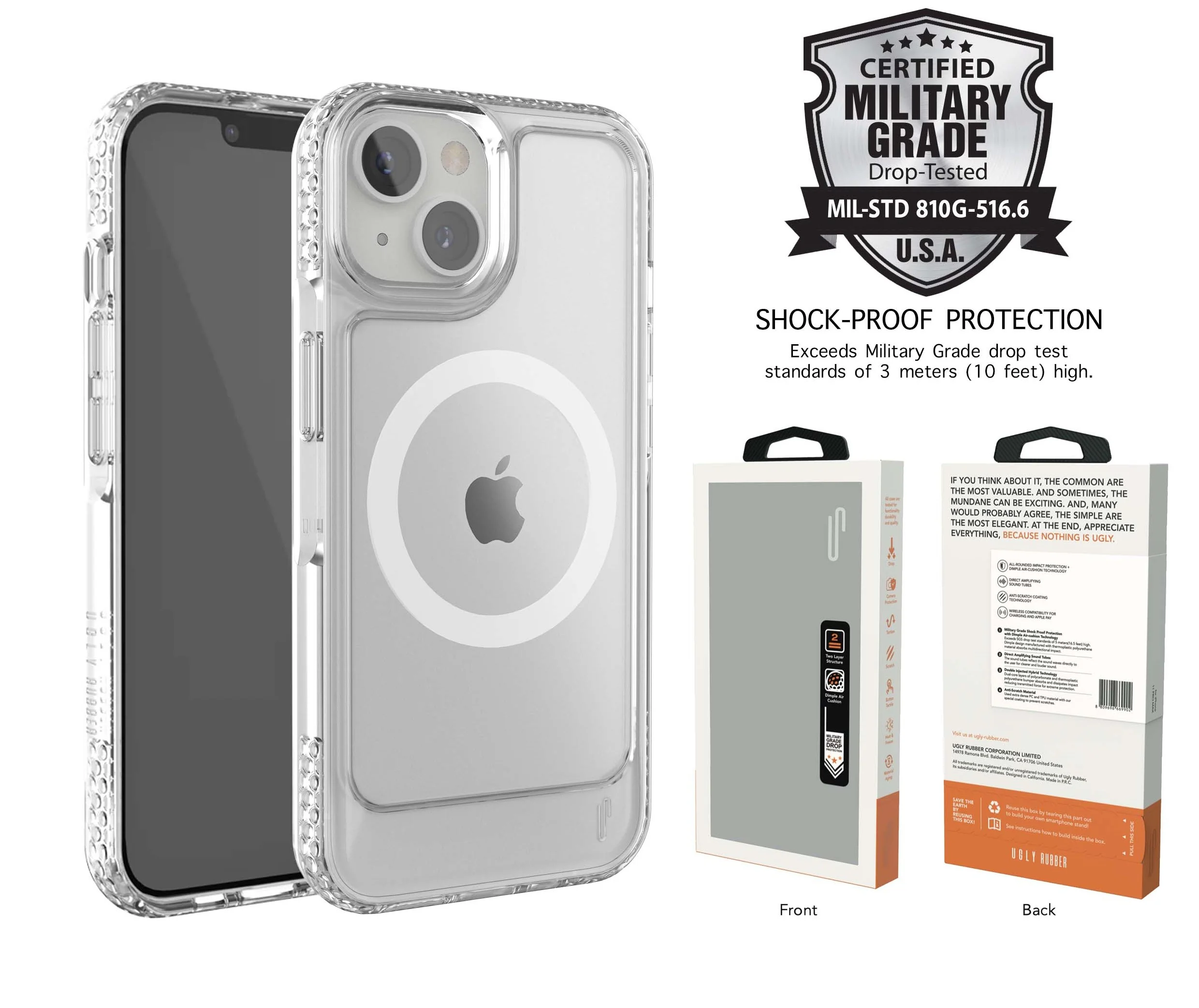 Ugly Rubber U-Model Bumper Clear Case for iPhone 14 Plus